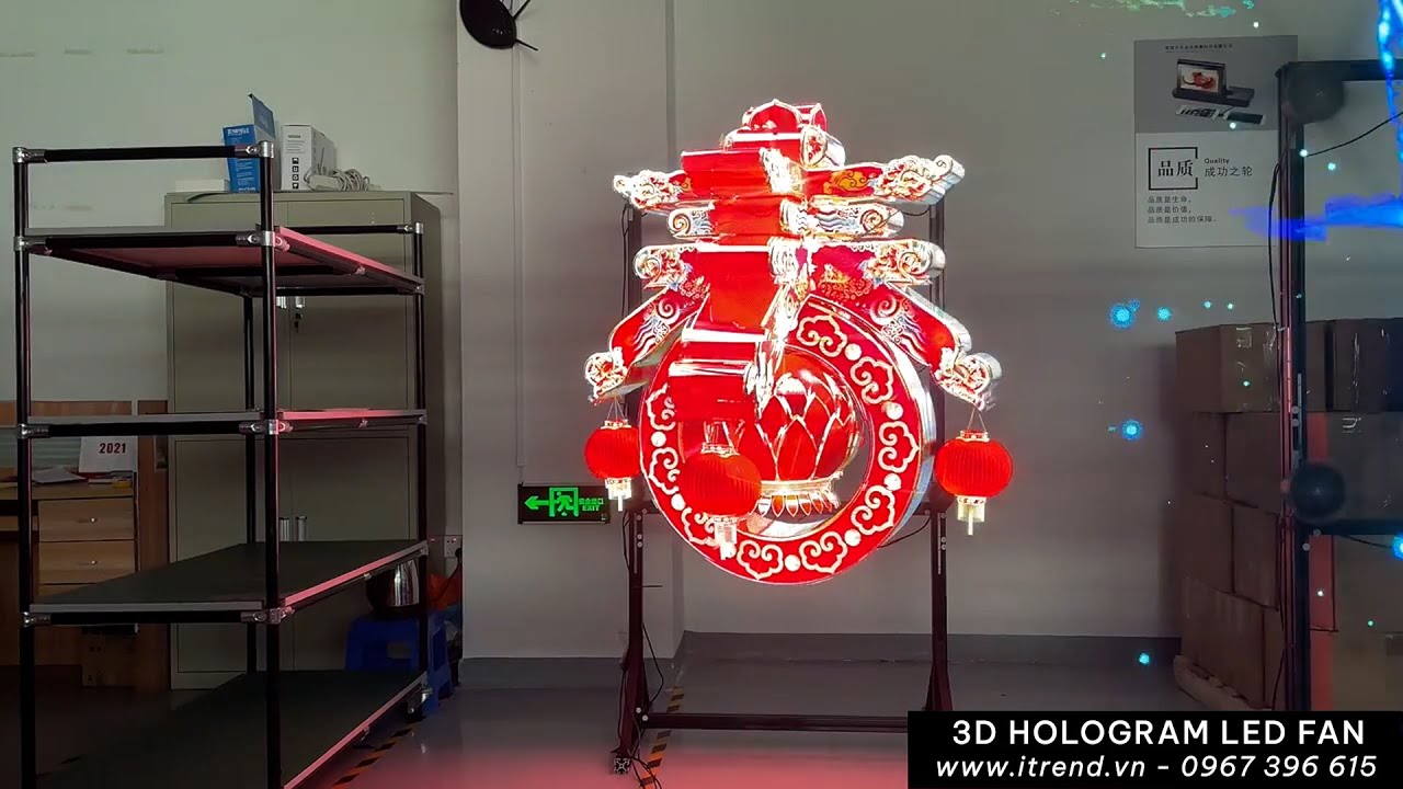 Quạt led 3d Hologram đẳng cấp nhất cho đến thời điểm hiện tại| 3D led fan hologram Itrend