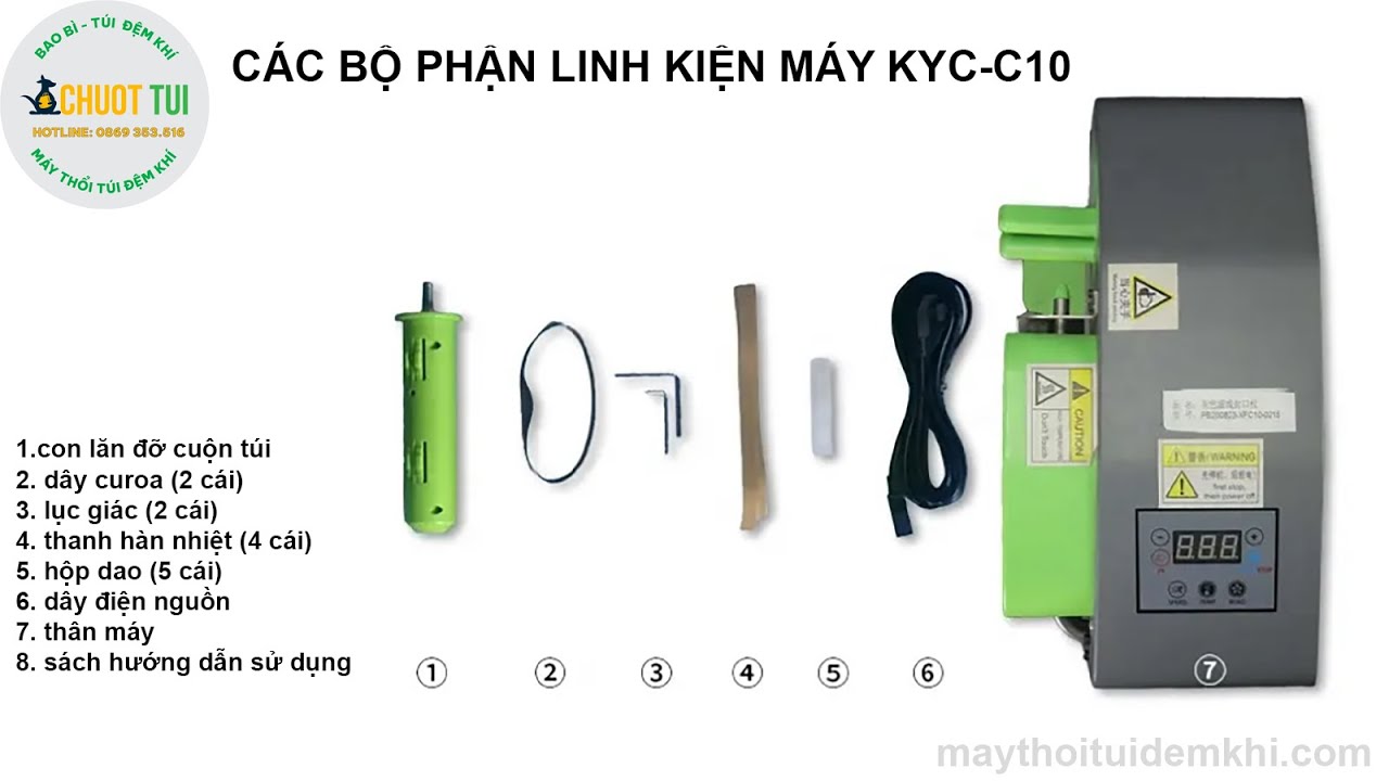 Máy thổi túi đệm khí KYC-C10 giải pháp mới, tiết kiệm trong đóng gói chống sốc bảo vệ hàng hóa.