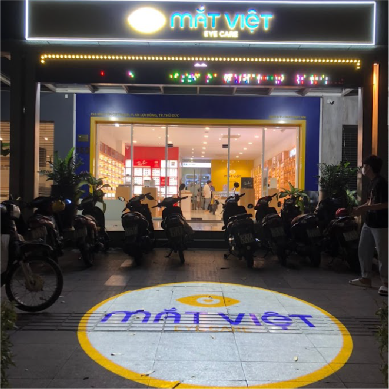 Đèn chiếu logo 80w chống nước Đèn chiếu logo Mắt Việt