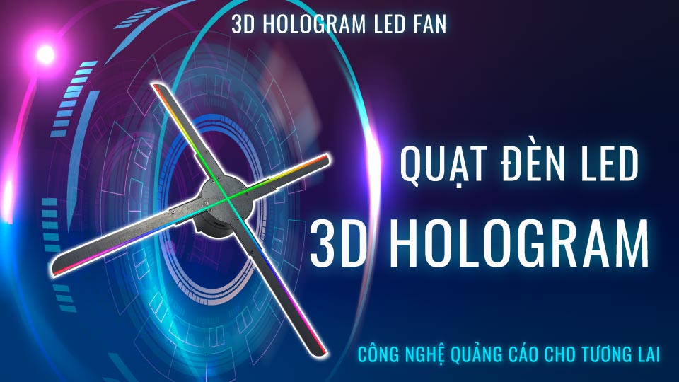 Quạt đèn led 3D Hologram