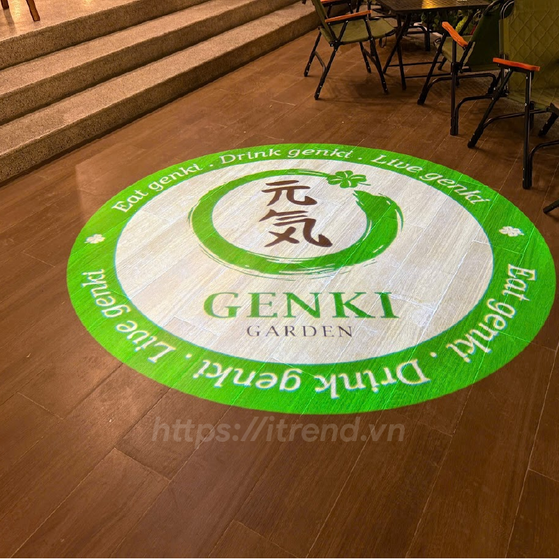 Đèn chiếu logo 80w chống nước Hình ảnh chiếu ra thực tế