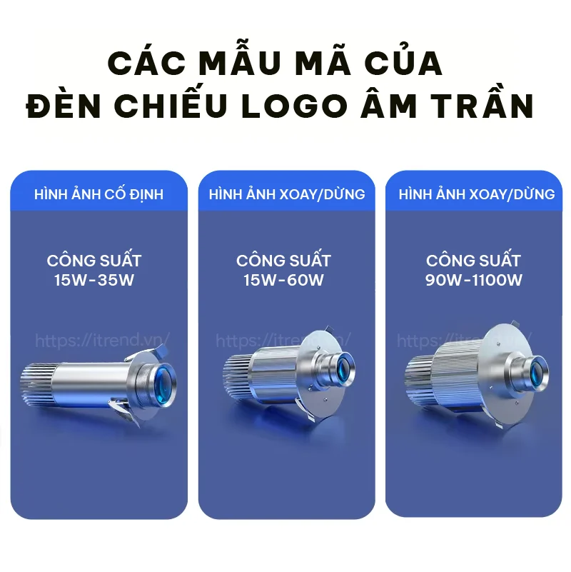 Đèn chiếu logo âm trần 25W Các mẫu đặt đèn chiếu logo âm trần