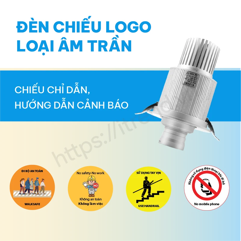 Đèn chiếu logo âm trần 80W