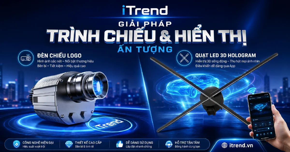 Đèn chiếu logo & Quạt led 3D