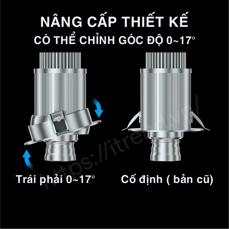 Đèn chiếu logo âm trần 50W hai phien ban den logo am tran 50W