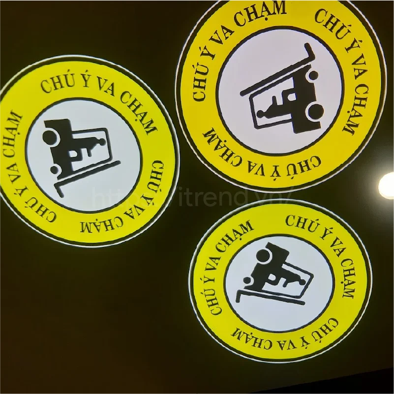 Đèn chiếu logo âm trần 15w hình ảnh khi chiếu ra