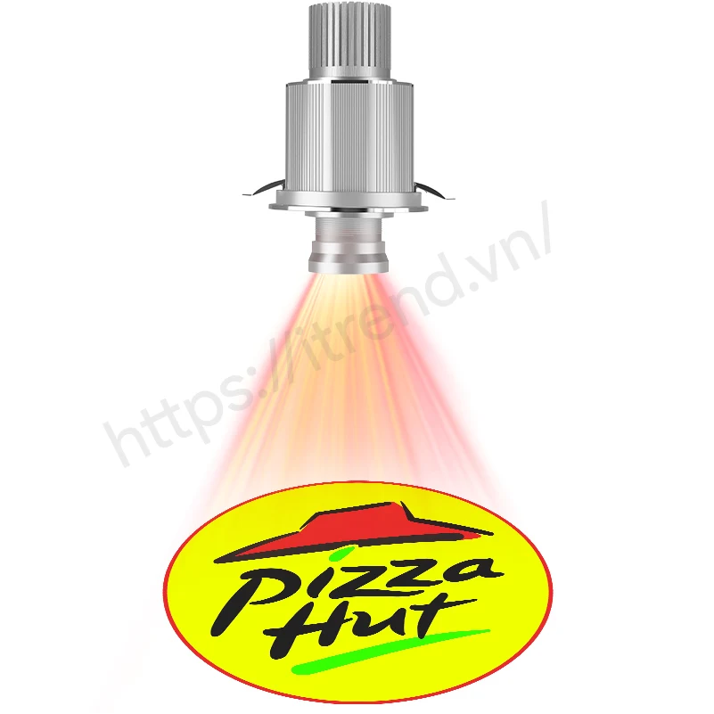 Đèn chiếu logo âm trần 80W hinh anh thuc te den am tran 80w