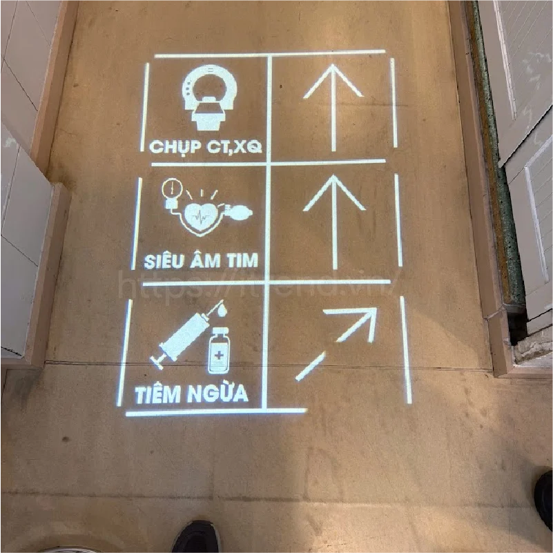 Đèn chiếu logo âm trần 15w hinh anh thuc te den logo am tran 11